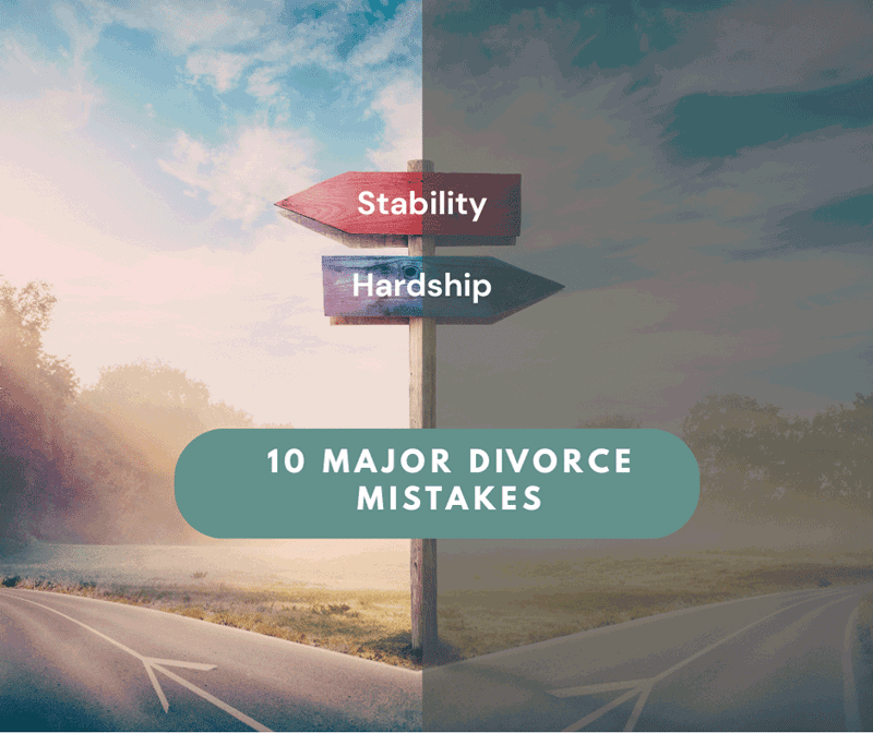 portrait-07 10 Major Divorce Mistakes | Arrow pointing towards stability and arrow below pointing towards hardship